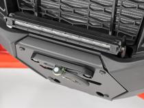 LED Light Winch Mount Front 10 Inch Black Slimline Polaris RZR Pro R Rough Country