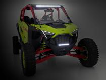 LED Light Winch Mount Front 10 Inch Black Slimline Polaris RZR Pro R Rough Country