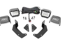 LED Light Kit Cage Mount 2 Inch Chrome Pair Wide Angle CFMOTO UFORCE 1000 Rough Country