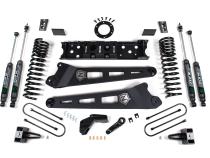 19-24 RAM 3500 4 Inch Radius Arm Gas 2 Inch Rear Block Without Overload Adventure Shocks Zone Offroad