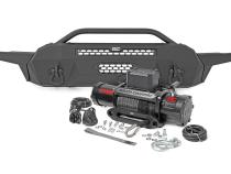 Front Bumper High Clearance 9500 Lb Pro Series Winch Synthetic Rope 16-22 Toyota Tacoma Rough Country