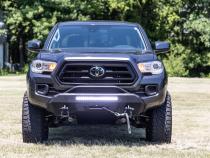 Front Bumper Hybrid Winch Mount Only with 20 Inch DRL LED Light Bar 16-22 Toyota Tacoma Rough Country
