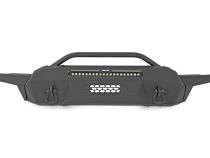 Front Bumper High Clearance Hybrid Winch Mount Only and 20 Inch DRL LED Light Bar 16-22 Toyota Tacoma Rough Country