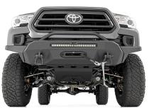 Front Bumper High Clearance Hybrid Winch Mount Only and 20 Inch DRL LED Light Bar 16-22 Toyota Tacoma Rough Country