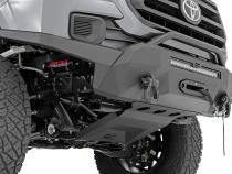 Front Bumper Hybrid with 12000 Lb Pro Series Winch Synthetic Rope and 20 Inch DRL LED Light Bar 16-22 Toyota Tacoma Rough Country