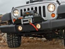 Jeep Winch Mounting Plate w/D-rings for Factory Bumper 07-18 Wrangler JK Rough Country