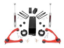 3.5 Inch Lift Kit Alum/Cast Steel Red Silverado/Sierra 1500 (07-16) Rough Country
