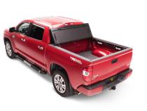 BAKFlip G2 Hard Folding Truck Bed Cover Rail Mounts Near Top of Bed Rail Rails Can Be Lowered Using Drop Down Brackets 2022-2026 Toyota Tundra 5 Foot 7 Inch Bed with or without Deck Rail System without Trail Special Edition Storage Boxes BAK