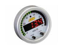X-Series Volt Gauge Accessory Kit Silver Bezel and White Faceplate AEM Electronics