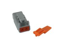Fluid Temp Sensor Kit -20C to 150C / -4F to 302F 1/8 Inch NPT Aluminum Bung, Connector, and Pins AEM Electronics