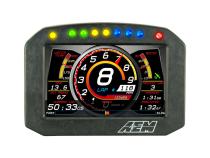 CD-5F Carbon Flat Panel Non-Logging/ Non-GPS Display 5-inch diagonal screen, carbon fiber enclosure, wiring harness included, Does Not Include Buttons (See PN 30-3610) AEM Electronics