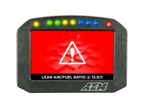 CD-5FL Carbon Flat Panel Logging Display 5-inch diagonal screen, carbon fiber enclosure, wiring harness included, Does Not Include Buttons (See PN 30-3610) AEM Electronics