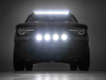 Nudge Bar 20 Inch Black Series w/ White DRL Single Row LED 21-Up Ford Bronco Sport Rough Country