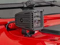 Jeep 2 Inch LED Cube Easy-Mount Kit 18-20 Wrangler JL 20-Up Gladiator-Black Series Rough Country