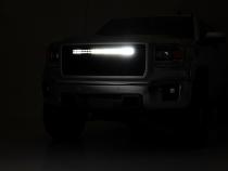 Sierra Mesh Grille w/30 Inch Dual Row Black Series LED 14-15 Sierra 1500 Rough Country