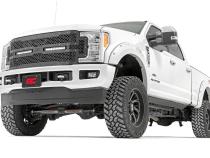 Ford Mesh Grille w/Dual 12 Inch Black-Series LEDs 17-19 Super Duty Rough Country