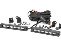 6-inch Slimline Cree LED Light Bars Pair Black Series Rough Country