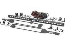 Chevy Dual 10 Inch LED Grille Kit Black Series 19-20 Silverado 1500 Rough Country