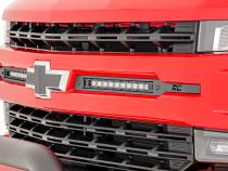 Chevy Dual 10 Inch LED Grille Kit Black Series 19-20 Silverado 1500 Rough Country