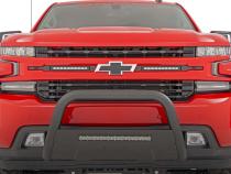 Chevy Dual 10 Inch LED Grille Kit Black Series 19-20 Silverado 1500 Rough Country