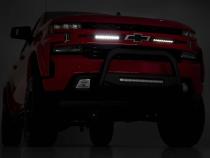 Chevy Dual 10 Inch LED Grille Kit Chrome Series 19-20 Silverado 1500 Rough Country