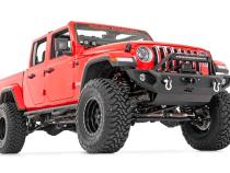 Jeep Quad LED Light Pod Kit -Black Series w/Amber DRL 18-20 JL 20-Up Gladiator Rough Country