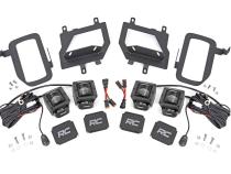 Ford LED Fog Light Kit Black Series w/ SAE LED Fog Light 15-19 F-150 Rough Country