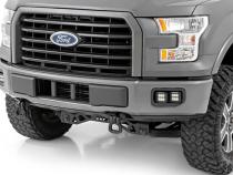 Ford LED Fog Light Kit Black Series w/ Flood Beam 15-19 F-150 Rough Country
