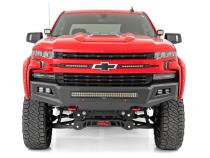 Chevy 2-inch LED Lower Windshield Ditch Kit Black Series w/ White DRL For 19-20 Silverado Rough Country