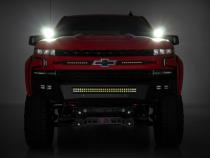 Chevy 2-inch LED Lower Windshield Ditch Kit Black Series w/ White DRL For 19-20 Silverado Rough Country