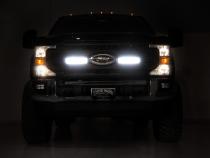 LED Light Kit Grille Mount 10 Inch Black Series Slimline 20-21 Ford Super Duty Rough Country