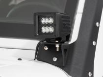 2 Inch Square Cree LED Lights Pair Black Series, Spot Beam Rough Country