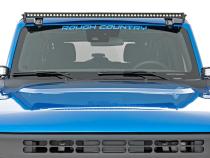LED Light Upper Windshield 50 Inch Black Single Row 21-Up Ford Bronco Rough Country