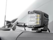 LED Light Ditch Mount 2 Inch Black Series Pair Flood Pattern 21-Up Ford Bronco Rough Country