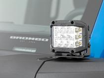 LED Light Ditch Mount 2 Inch Black Series Pair White DRL 21-Up Ford Bronco Rough Country