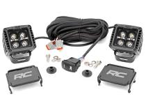 LED Light Ditch Mount 2 Inch Black Series Pair Amber DRL 21-Up Ford Bronco Rough Country