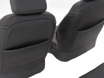 Jeep Neoprene Seat Cover Front &amp;amp; Rear Combo Black 13-18 Wrangler JK Unlimited Rough Country
