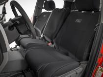Seat Covers Black FR w/ Console Cover and Rear Toyota Tundra 2WD/4WD (07-13) Rough Country