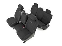 Seat Covers Black FR w/ Console Cover and Rear Toyota Tundra 2WD/4WD (07-13) Rough Country