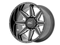 91 Series Milled One-Piece Gloss Black 20x12 6x135 -44mm Rough Country