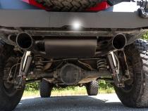 Jeep Dual Outlet Performance Exhaust - Black 07-18 Wrangler JK Rough Country