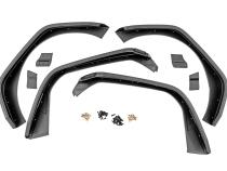 High Clearance LED Flat Fender Flare Kit UV Treated Jeep Wrangler JL (18-23) Rough Country