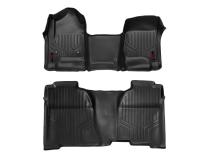 Heavy Duty Floor Mats Front/Rear W/Center 14-19 Silverado/Sierra 1500/2500 HD/3500 HD Crew Cab Rough Country