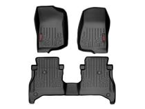 Heavy Duty Floor Mats Front &amp;amp; Rear w/o Under Seat Lockable Storage 20-Up Gladiator JT Rough Country