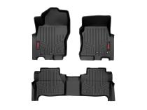 Floor Mats Front Rear and Rear Row Crew Cab Nissan Frontier 2WD/4WD (22-23) Rough Country