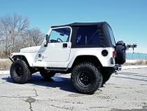 Jeep Replacement Soft Top Black 97-06 TJ Wrangler Full Steel Doors Rough Country