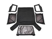 Jeep Replacement Soft Top Black 97-06 TJ Wrangler Half Steel Doors Rough Country