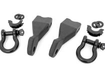 Chevy Tow Hook to Shackle Conversion Kit w/Standard D-Rings &amp;amp; Rubber Isolators 19-20 Silverado 1500 Rough Country