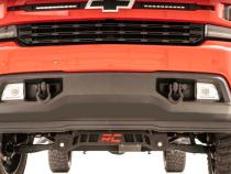Chevy Tow Hook to Shackle Conversion Kit w/Standard D-Rings &amp;amp; Rubber Isolators 19-20 Silverado 1500 Rough Country