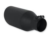 Exhaust Tip Exhaust Tip 4.5 Inch Black Angle Cut Fits 2.5 Inch Tubing, 11.00-In Long Clamp On Flowmaster